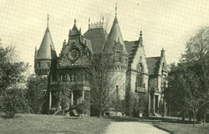 An old photo of the Wellesley town hall.