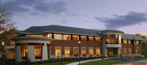 The newly-renovated Library from outside.