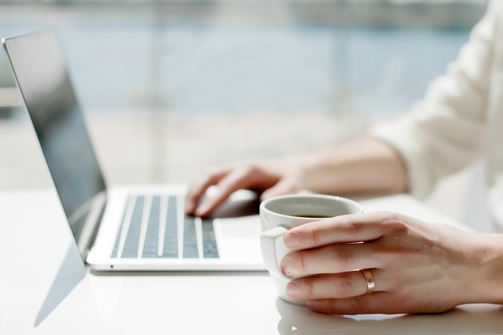 Woman using computer