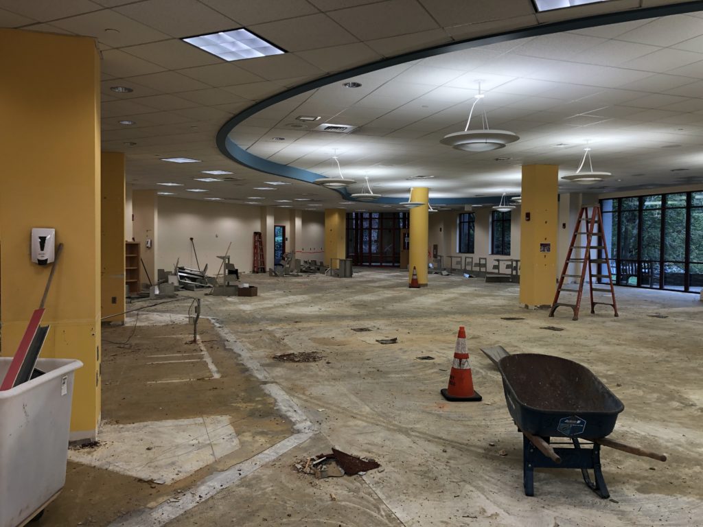 Another photo of the Children's Room, bare concrete floor and all, from a different angle. The room looks particularly empty from this angle.
