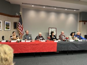 The panel of Roots and Wings program speakers.
