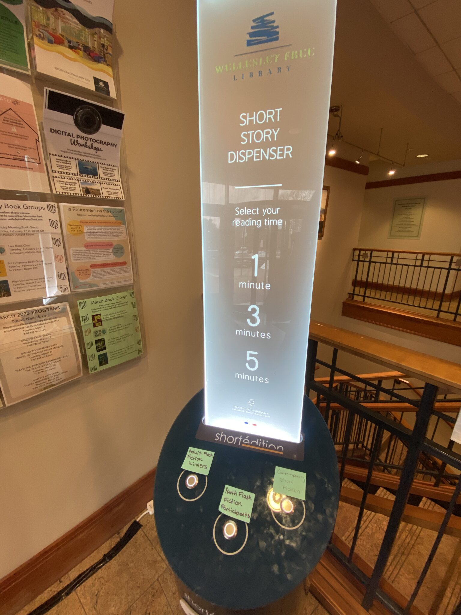 Short Story Dispenser Wellesley Free Library