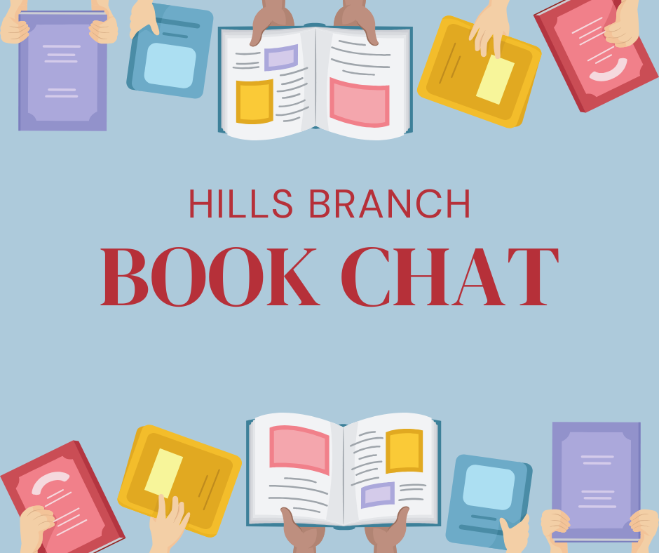 poster for Hills Branch Book Chat