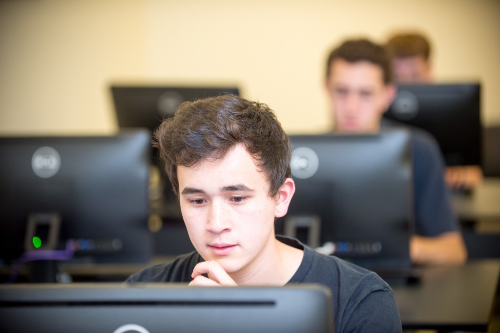 Students in a technology class.