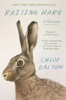 Raising Hare. Cover depicts blue font and realistic drawing of rabibt.